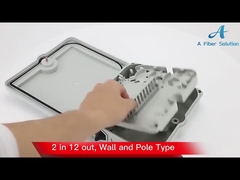IP65 τελικό κιβώτιο οπτικών ινών, μαύρο χρώμα κιβωτίων καλωδίων πτώσης FTTH