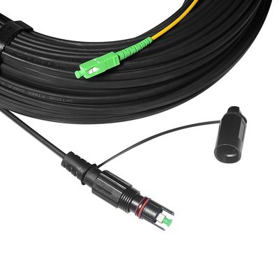 Το προ καλώδιο πτώσης Connectorized Optitap σκλήρυνε το Ενιαία λειτουργία μήκος 50FT 100FT