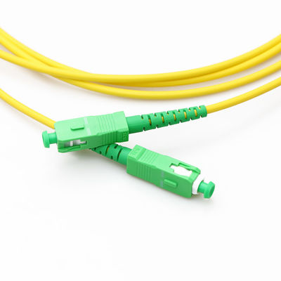 Sc UPC σκοινιού μπαλωμάτων καλωδίων ινών 3mm - APC Sc μονοκατευθυντικός ενιαίος τρόπος 9/125