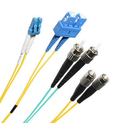 APC σκοινιού UPC μπαλωμάτων καλωδίων ινών FTTH με το συνδετήρα MTRJ MU DIN