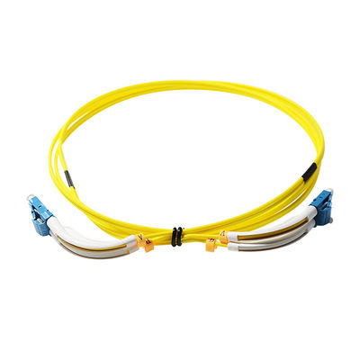 καλώδιο μπαλωμάτων ινών Sc LC 2.0mm 3.0mm με την ευκίνητη ψαρευμένη μπότα 90 βαθμού