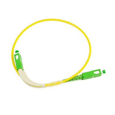 καλώδιο μπαλωμάτων ινών Sc LC 2.0mm 3.0mm με την ευκίνητη ψαρευμένη μπότα 90 βαθμού