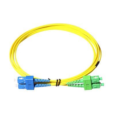 APC Sc - APC Sc ενιαίος τρόπος G657A 9/125 σκοινιού μπαλωμάτων καλωδίων ινών μονοκατευθυντικό ντούμπλεξ
