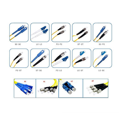 APC UPC Sc LC ST σκοινιού FC μπαλωμάτων ινών 3m κίτρινος οπτικός ενιαίος τρόπος