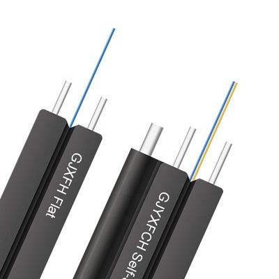 1 2 εσωτερικό/υπαίθριο επίπεδο FTTH καλώδιο πτώσης οπτικών ινών 4 πυρήνων