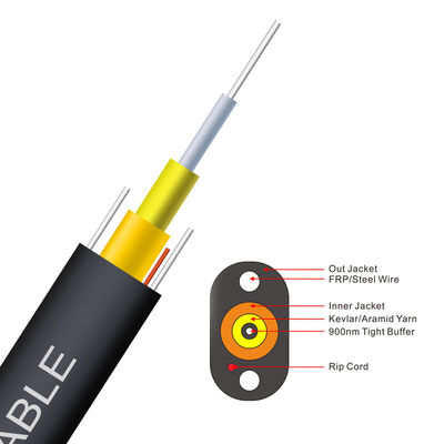 1 πυρήνας Toneable G657A1 G657A2 G657A3 FTTP αποθήκευσε σφιχτά το εσωτερικό/υπαίθριο καλώδιο πτώσης για τις τηλεπικοινωνίες, επίπεδη πτώση Cabl