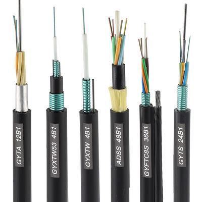 Υψηλός - ποιότητα κάτω από GR 24 48 96 144 καλώδιο GYFTY53 Optique ινών πυρήνων G652d