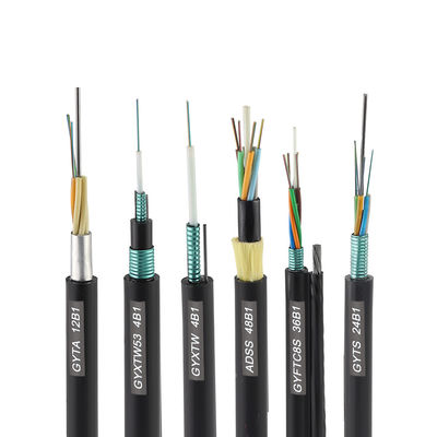 Το υπαίθριο αυτοφερόμενο εναέριο optica adss 12 fibra τιμών εργοστασίων αφαιρεί τον πυρήνα την έκταση 24 πυρήνων 100m καλώδιο οπτικών ινών adss