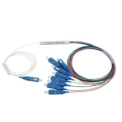 Προσαρμοσμένος FTTH οπτικών ινών θραυστών 1x8 τύπος σωλήνων χάλυβα PLC μίνι