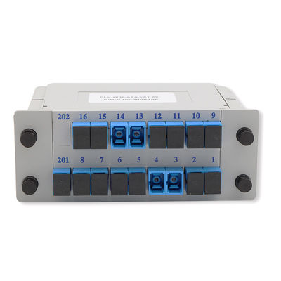 Μήκος κύματος τύπων 1650nm κασετών θραυστών 1x16 οπτικών ινών PLC Sc UPC