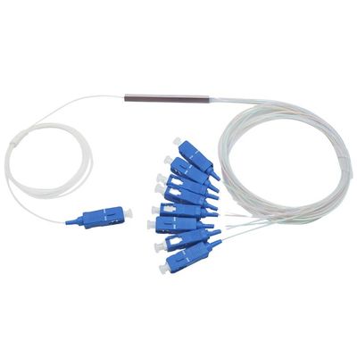 1 μίνι θραύστης 1x8 PLC οπτικών ινών μέτρων με το συνδετήρα Sc UPC