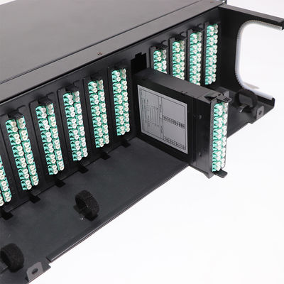 Επιτροπή μπαλωμάτων οπτικών ινών MPO HD 1U 2U 4U με 72 το λιμένα 64 λιμένας 48 λιμένας