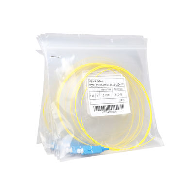 γυαλισμένο simplex λευκό Sc 9/125/UPC συνελεύσεων καλωδίων ινών διαμέτρων 0.9mm G657A1