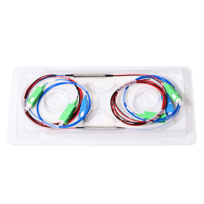 Θραύστης οπτικών ινών λιμένων FTTH 3 Wdm 1310 1490 1550 Fwdm τύπος σωλήνων χάλυβα